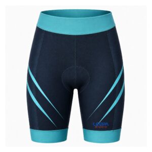 Aqua Stripe Cycling Shorts Women