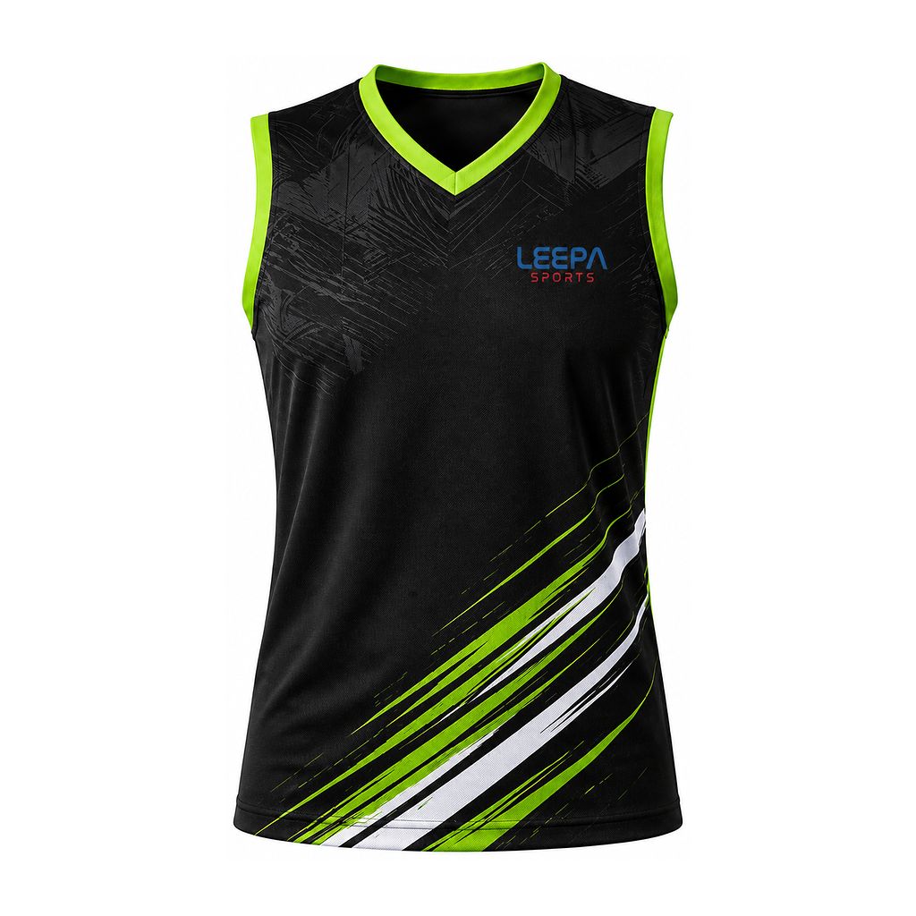 Black Lime Hockey Sleeveless Top