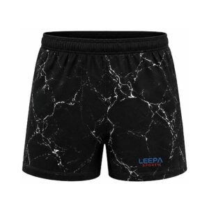 Black Marble Rugby Shorts