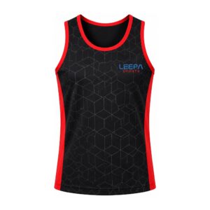 Black Red Hockey Sleeveless Top