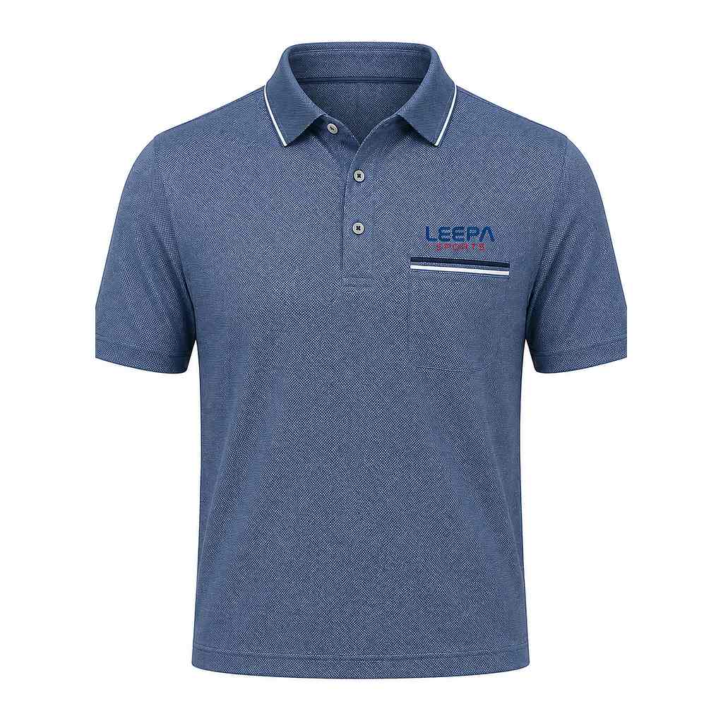 Blue Piped Polo