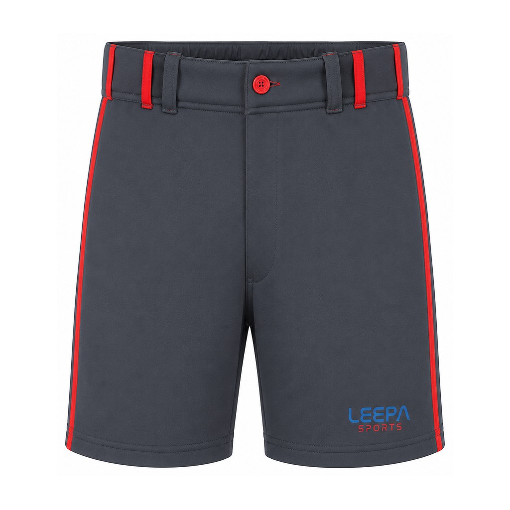 Charcoal Piped Baseball Shorts