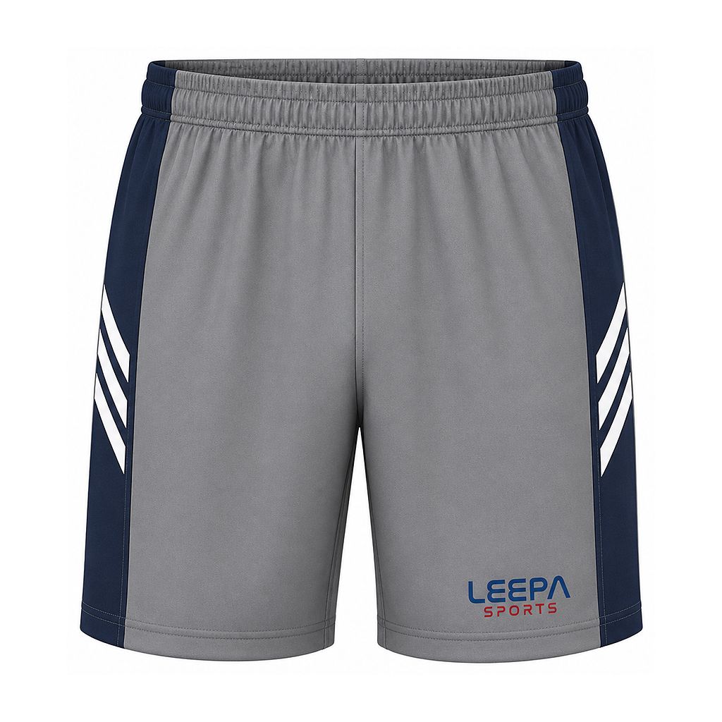 Gray Panel Baseball Shorts