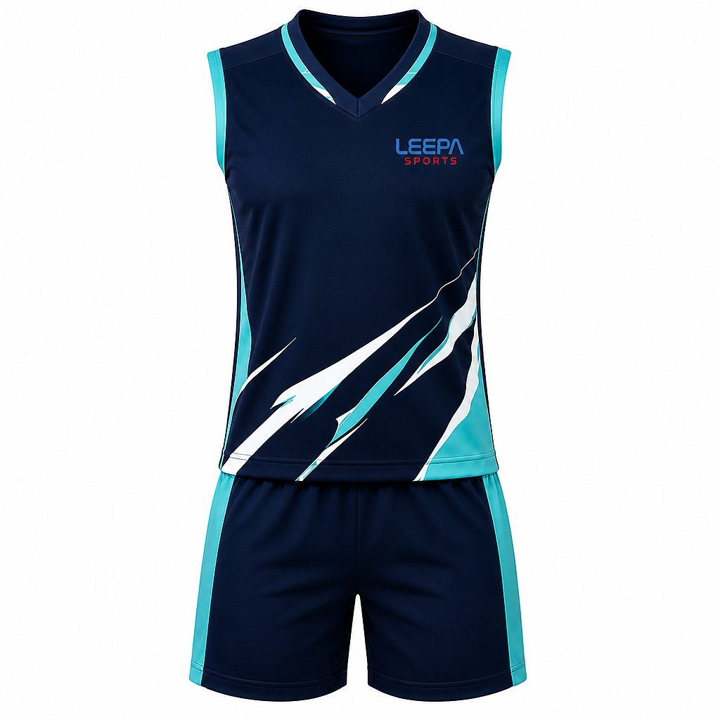 Navy Aqua Volleyball Uniform