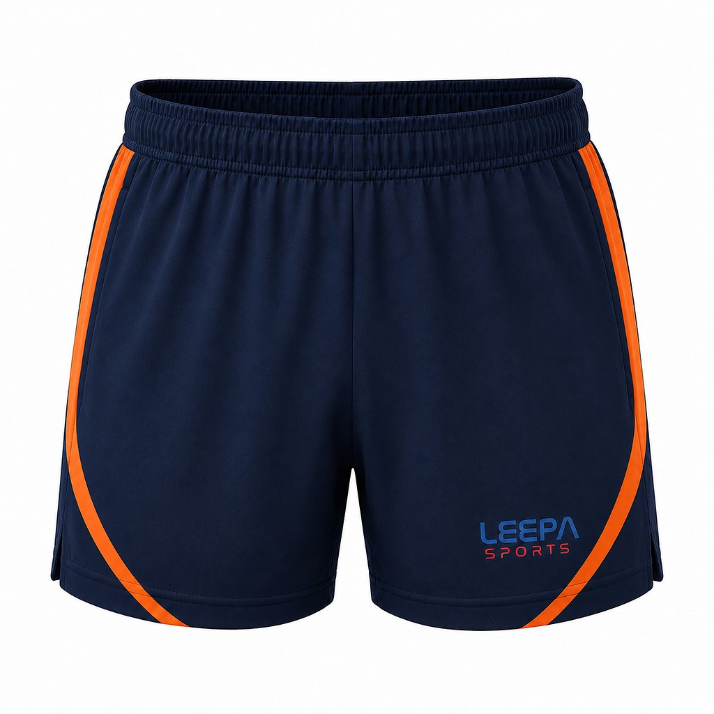 Navy Orange Volleyball Shorts
