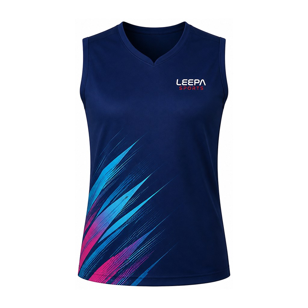 Navy Pink Hockey Sleeveless Top