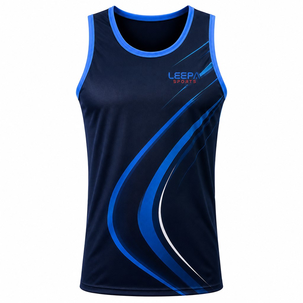 Navy Wave Boxing Vest