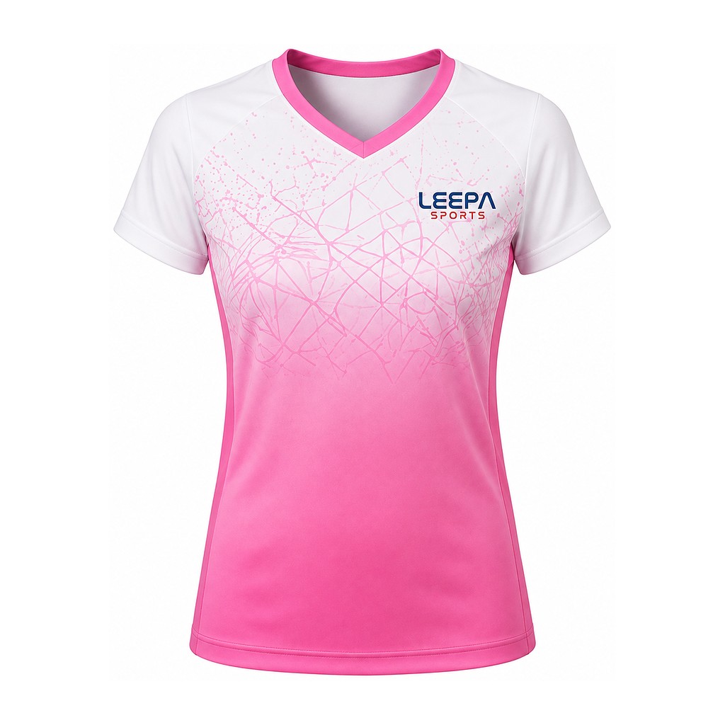Pink Badminton Women Jersey