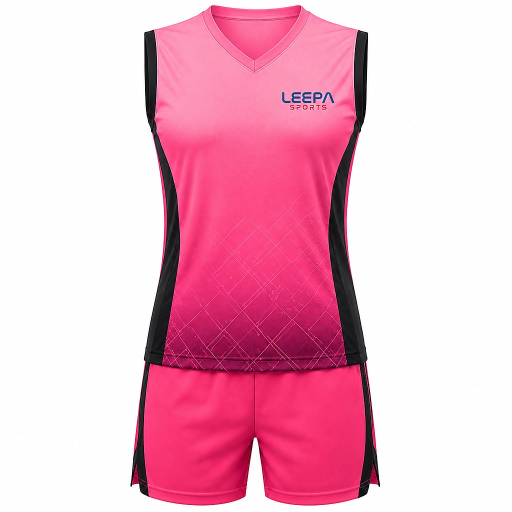 Pink Black Volleyball Uniform