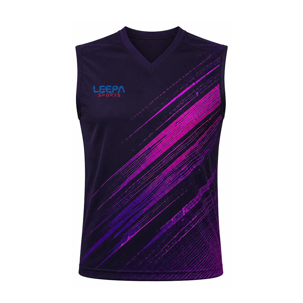 Purple Streak Badminton Shirt