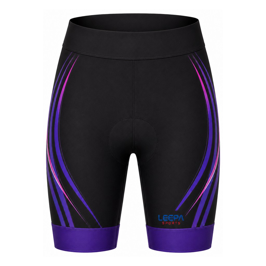 Purple Stripe Cycling Shorts