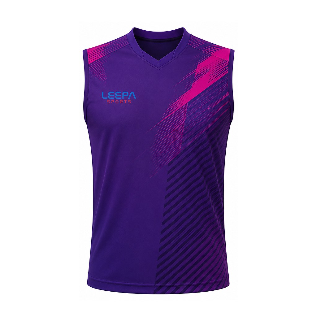 Purple Wave Badminton Shirt