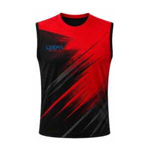 Red Brush Badminton Shirt