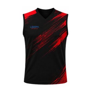 Red Slash Badminton Shirt