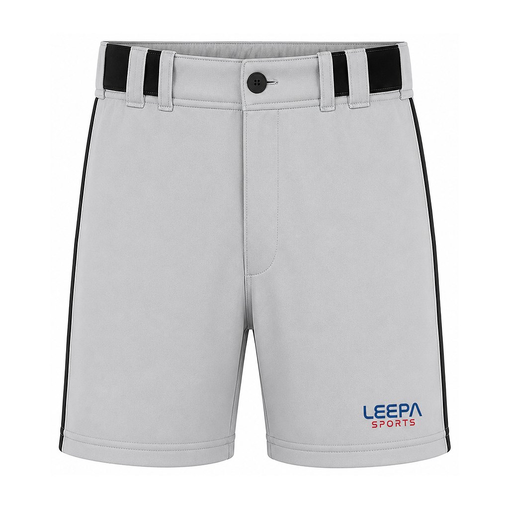 Silver Black Baseball Shorts