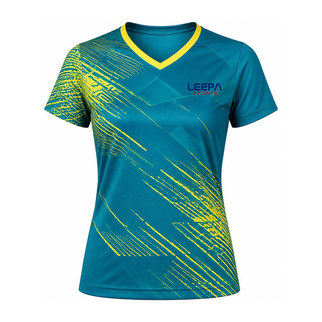 Teal Badminton Women Jersey