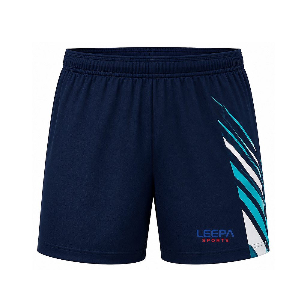Teal Feather Badminton Shorts