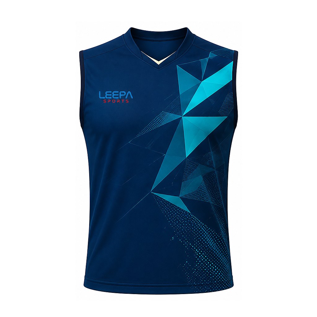 Teal Geo Badminton Shirt