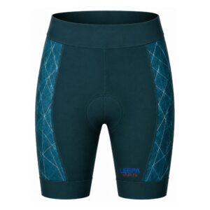 Teal Geometric Cycling Shorts Women