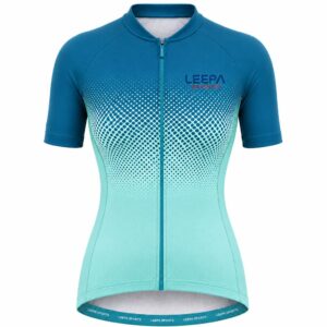 Teal Gradient Cycling Jersey