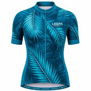 Teal Leaf Cycling Jersey