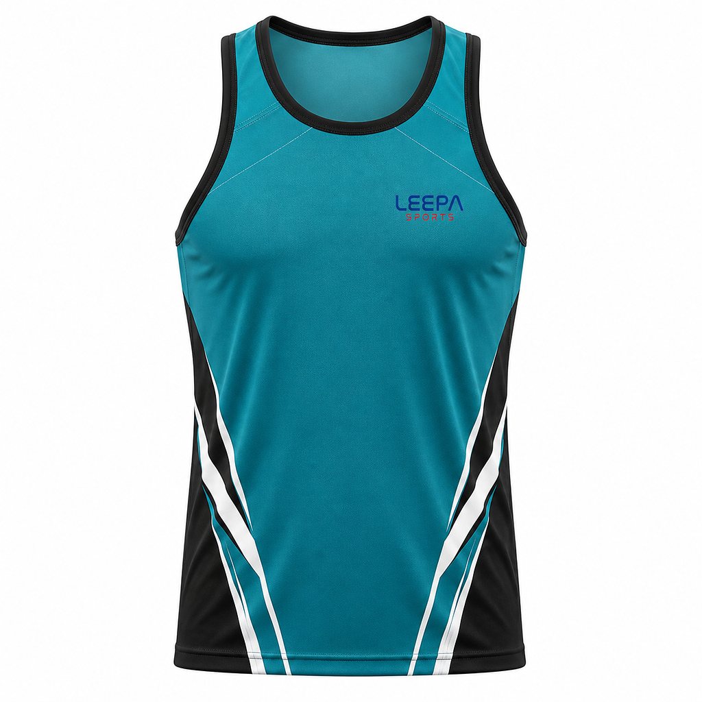 Teal Stripe Boxing Vest