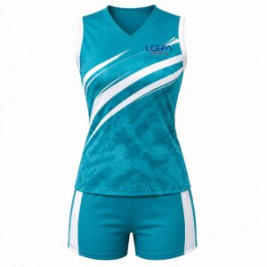 Teal Stripe Volleyball Uniform