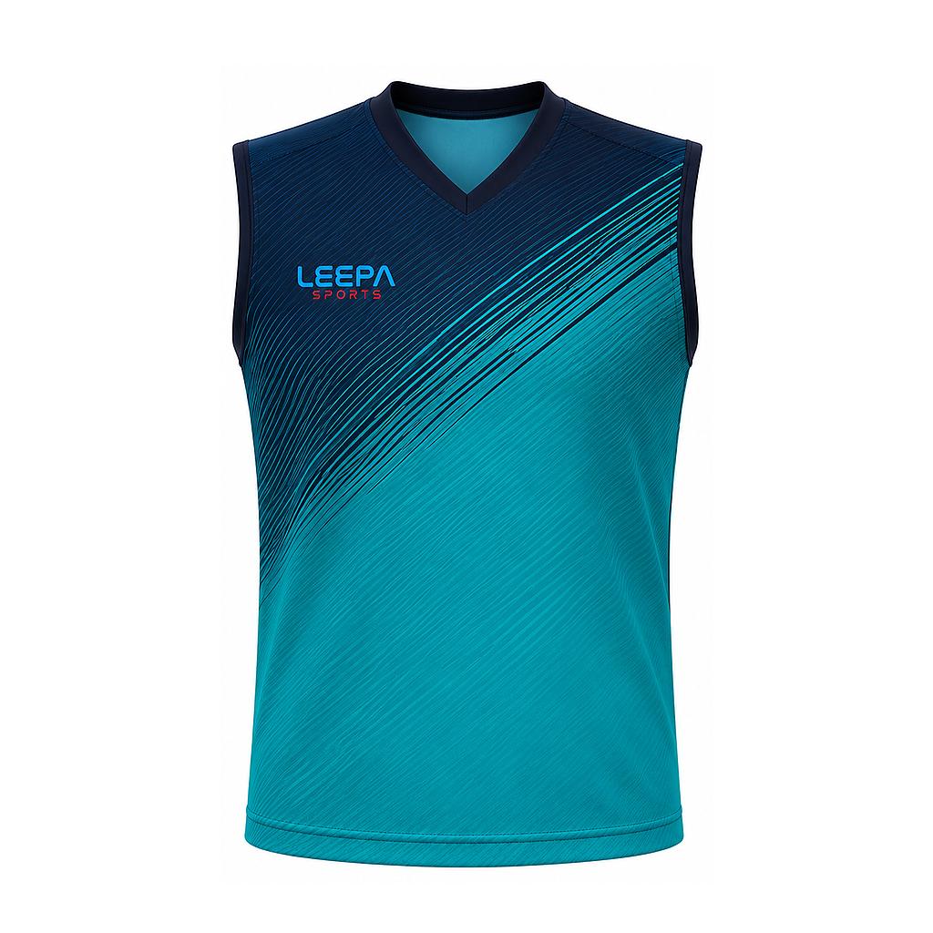 Teal Wave Badminton Shirt