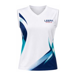 White Navy Hockey Sleeveless Top