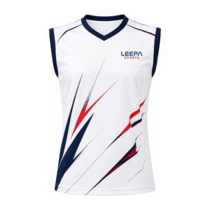White Red Hockey Sleeveless Top