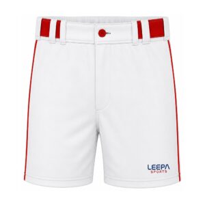 White Red Baseball Shorts