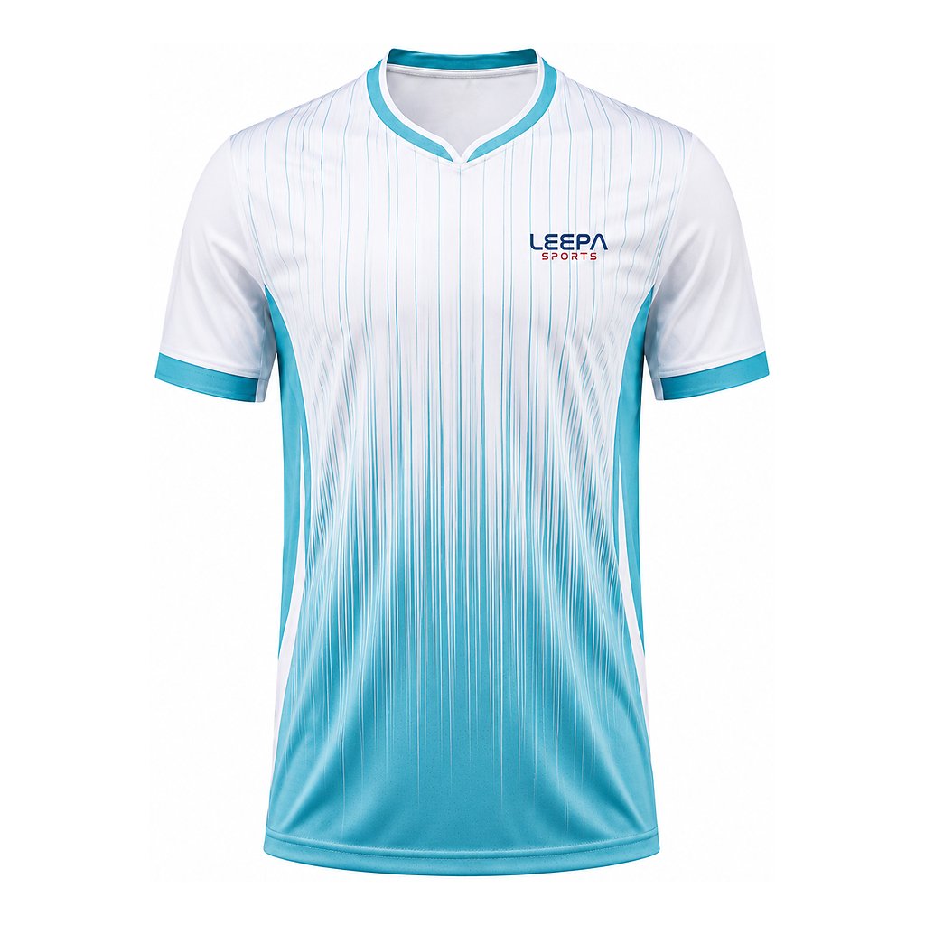 Aqua Pinstripe Padel Jersey