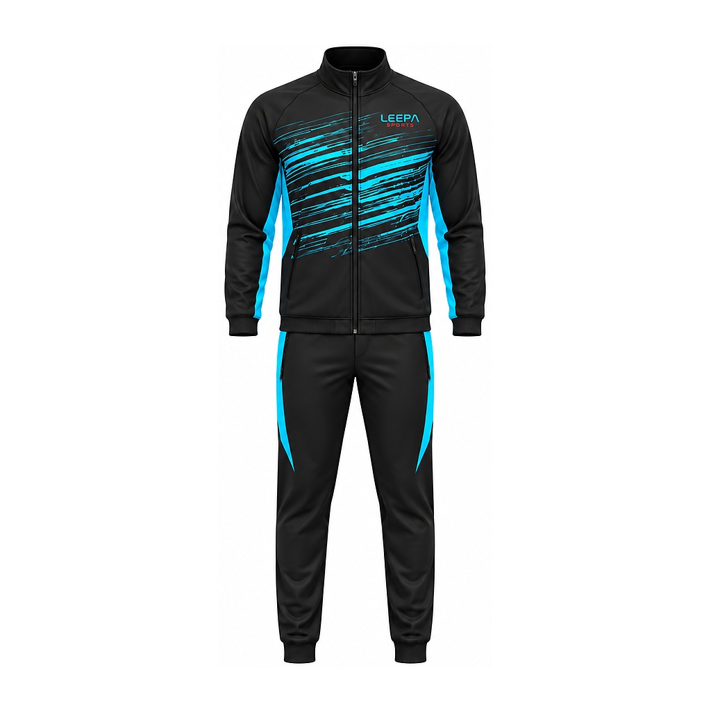 Black Cyan Brush Tracksuit