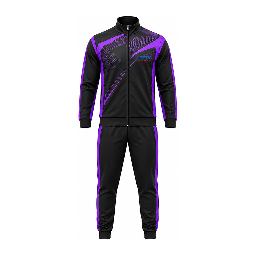 Black Purple Circuit Tracksuit