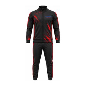 Black Red Brush Tracksuit