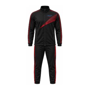 Black Red Stripe Tracksuit