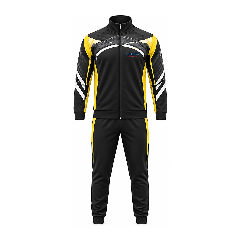 Black Yellow Stripe Tracksuit