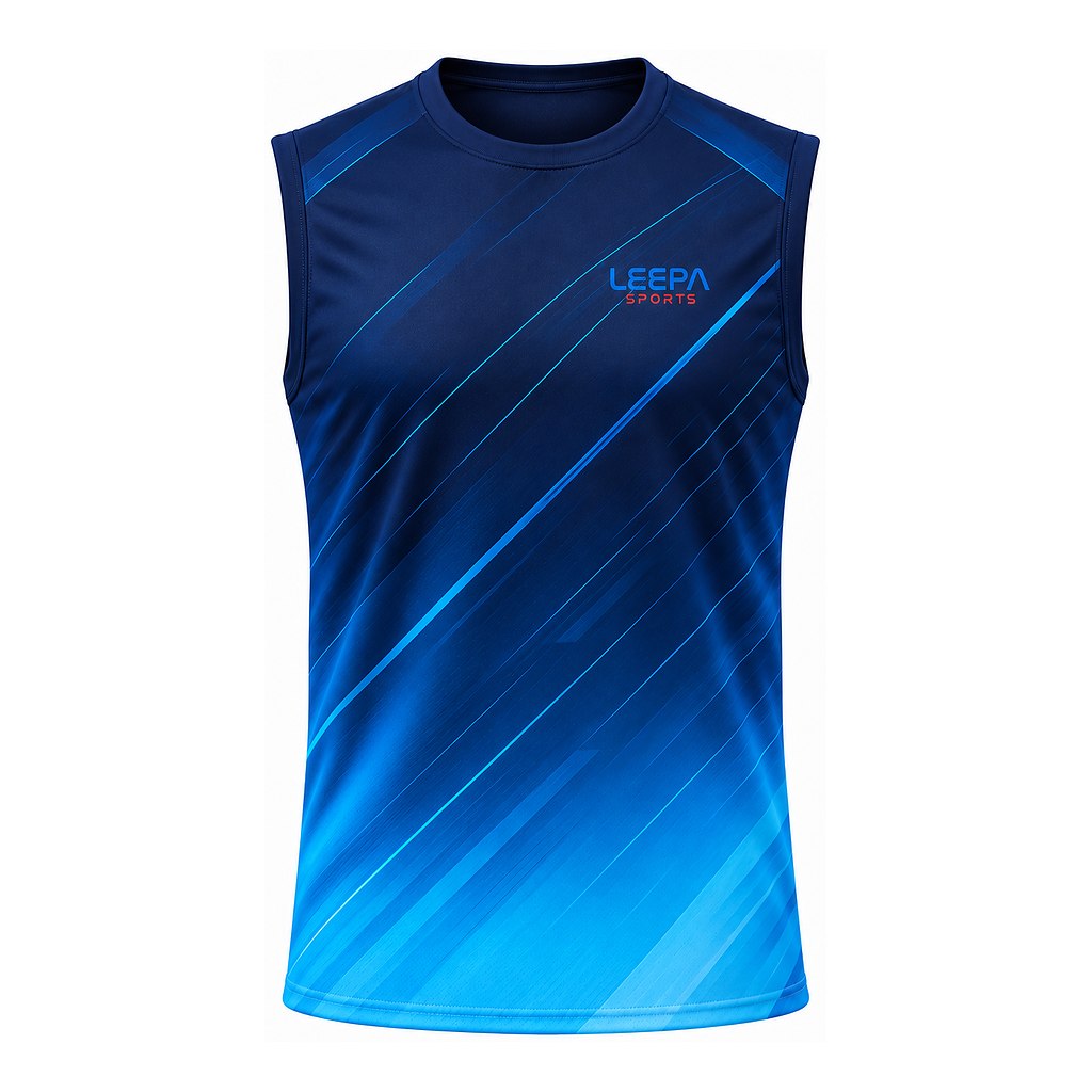 Blue Stripe Padel Sleeveless Top