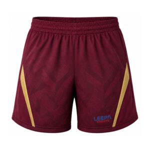 Burgundy Gold Padel Shorts