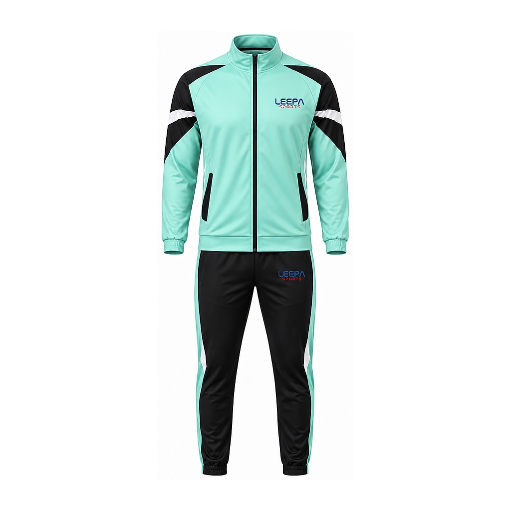 Mint Panel Sports Tracksuit