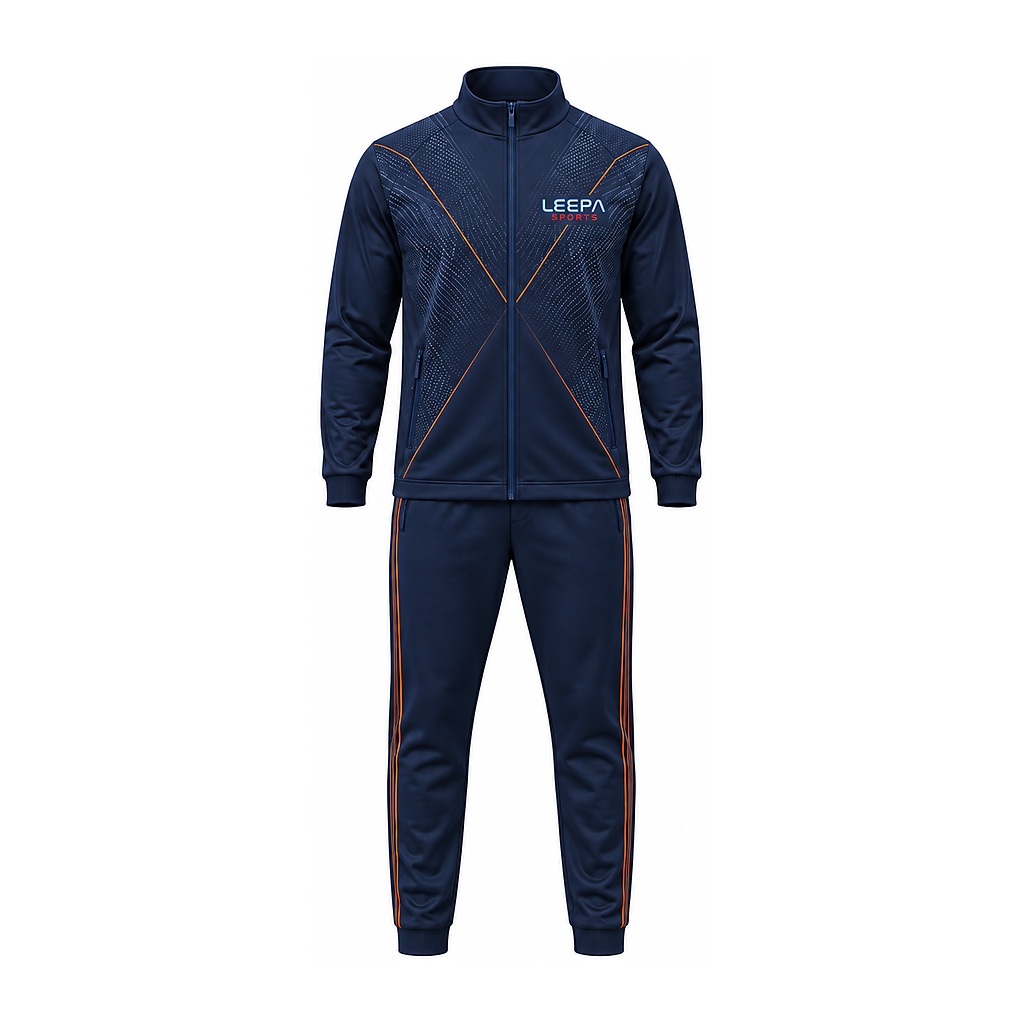 Navy Orange Dot Tracksuit