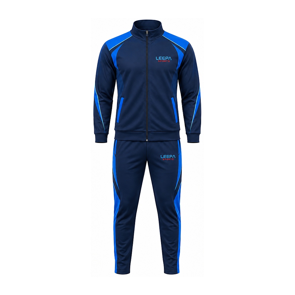 Navy Panel Sports Tracksuit