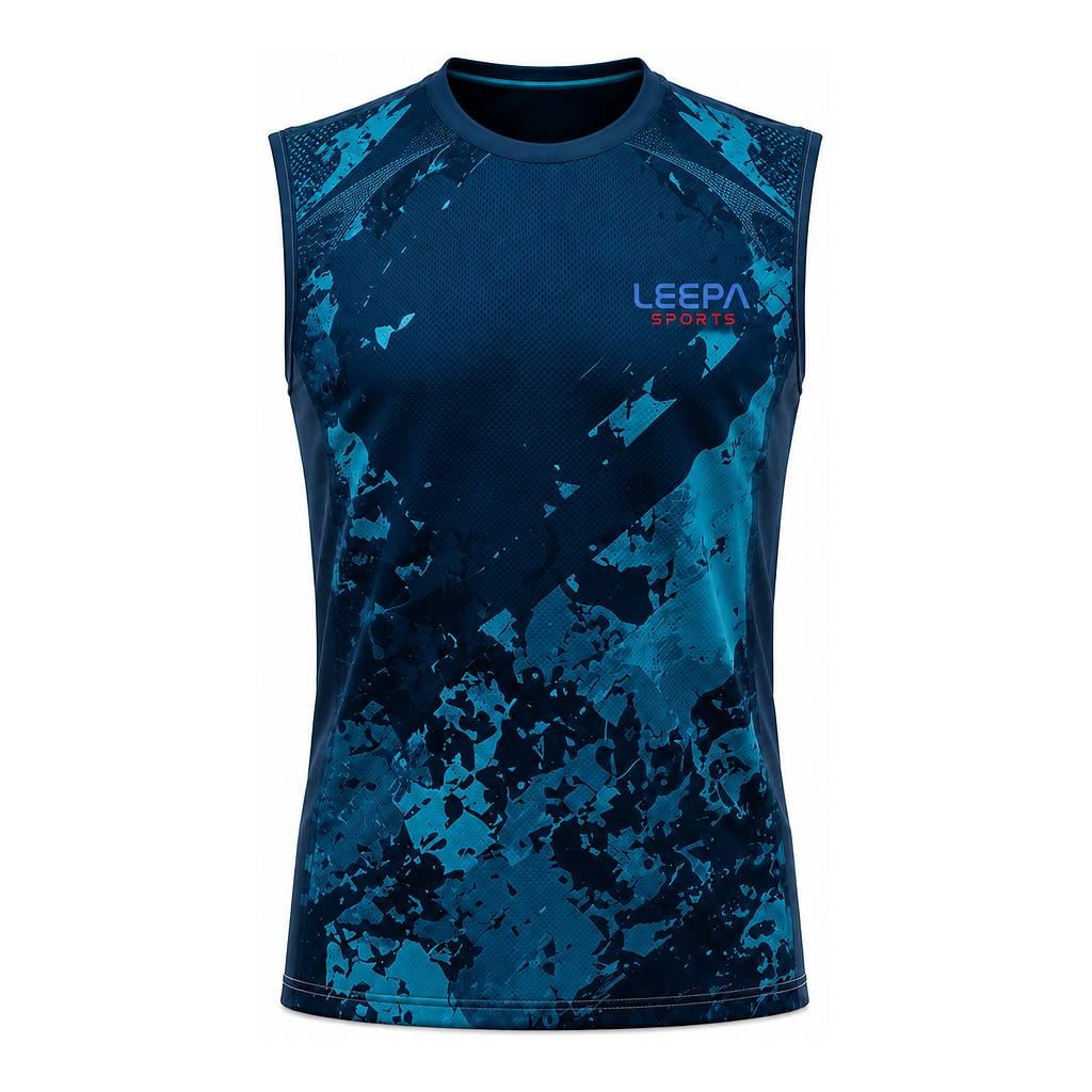 Navy Splatter Padel Sleeveless Top
