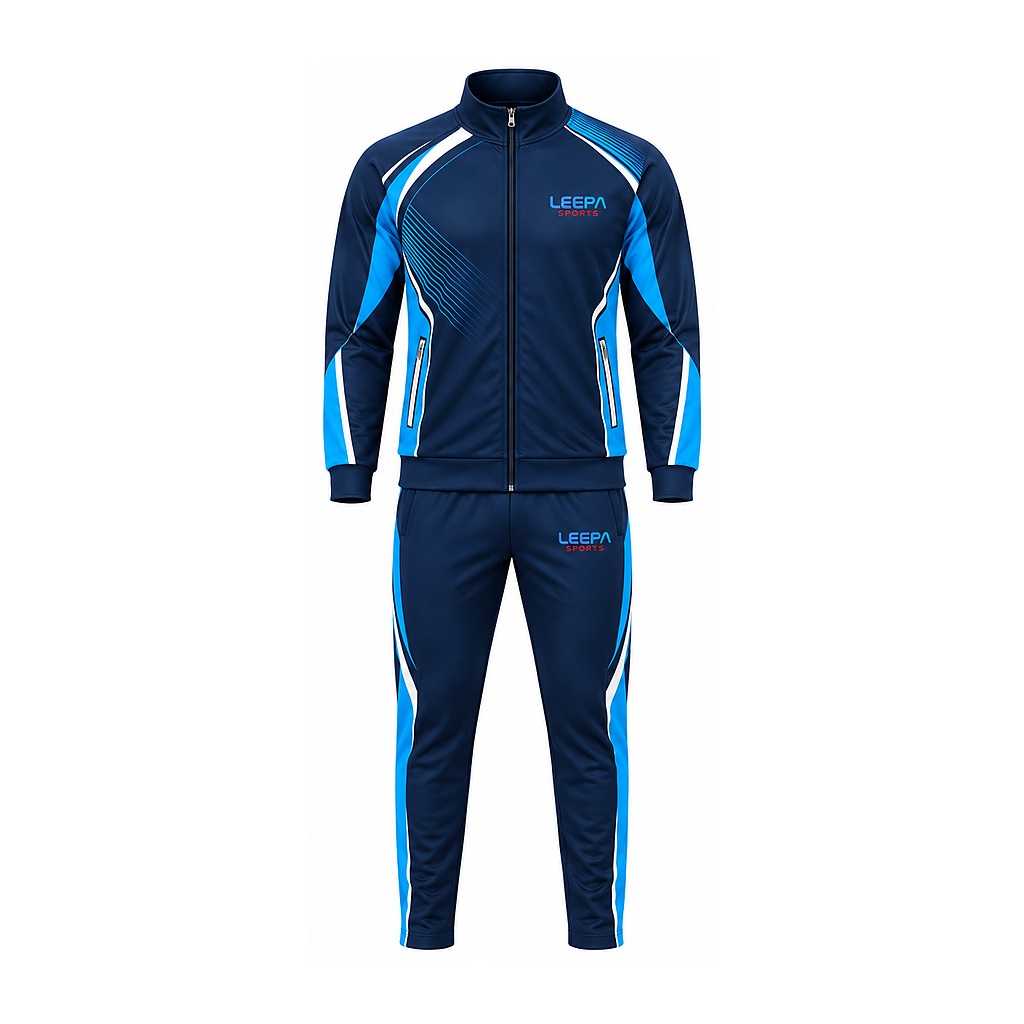 Navy Stripe Sports Tracksuit