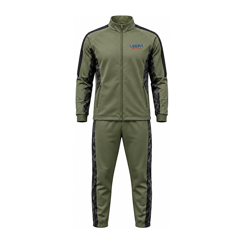 Olive Camo Panel Tracksuit