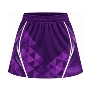 Purple Geometric Netball Skirt