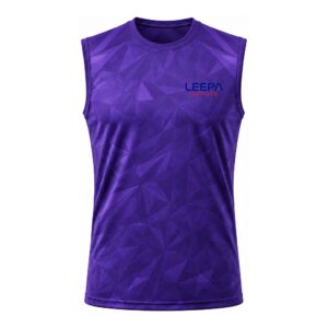 Purple Geometric Padel Sleeveless Top