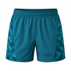 Teal Geometric Padel Shorts