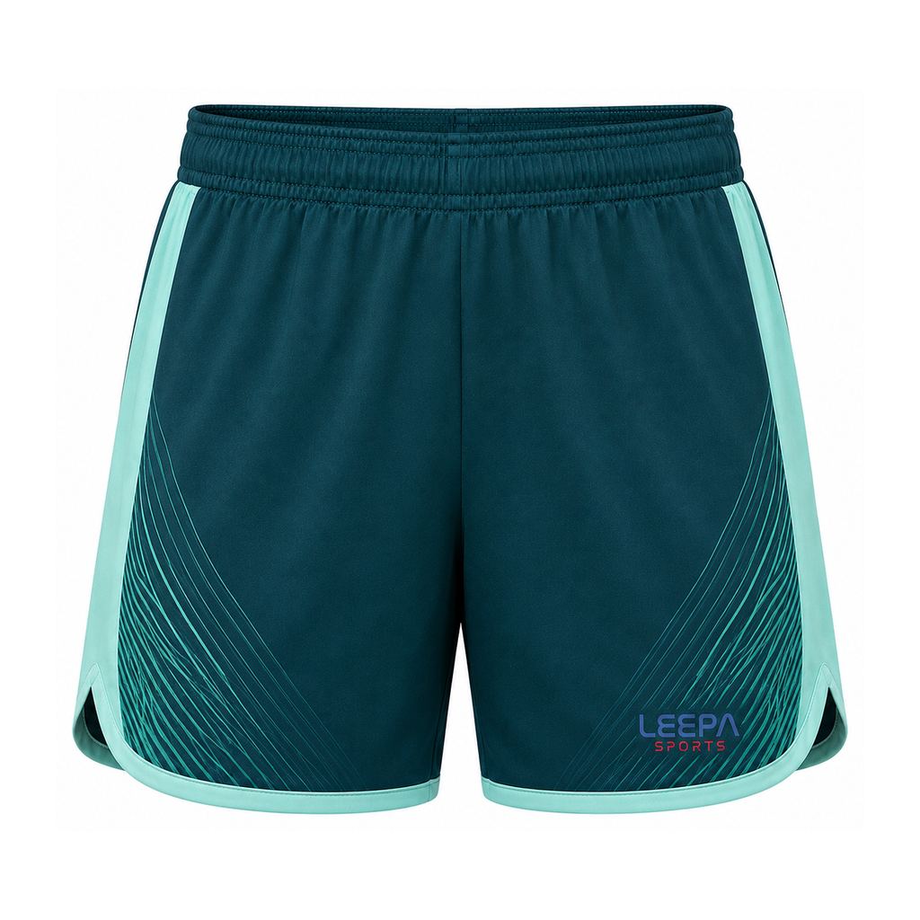 Teal Stripe Padel Shorts