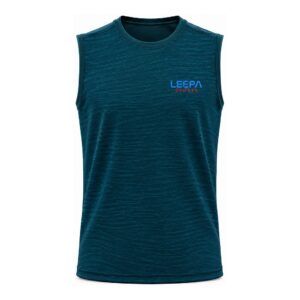 Teal Texture Padel Sleeveless Top